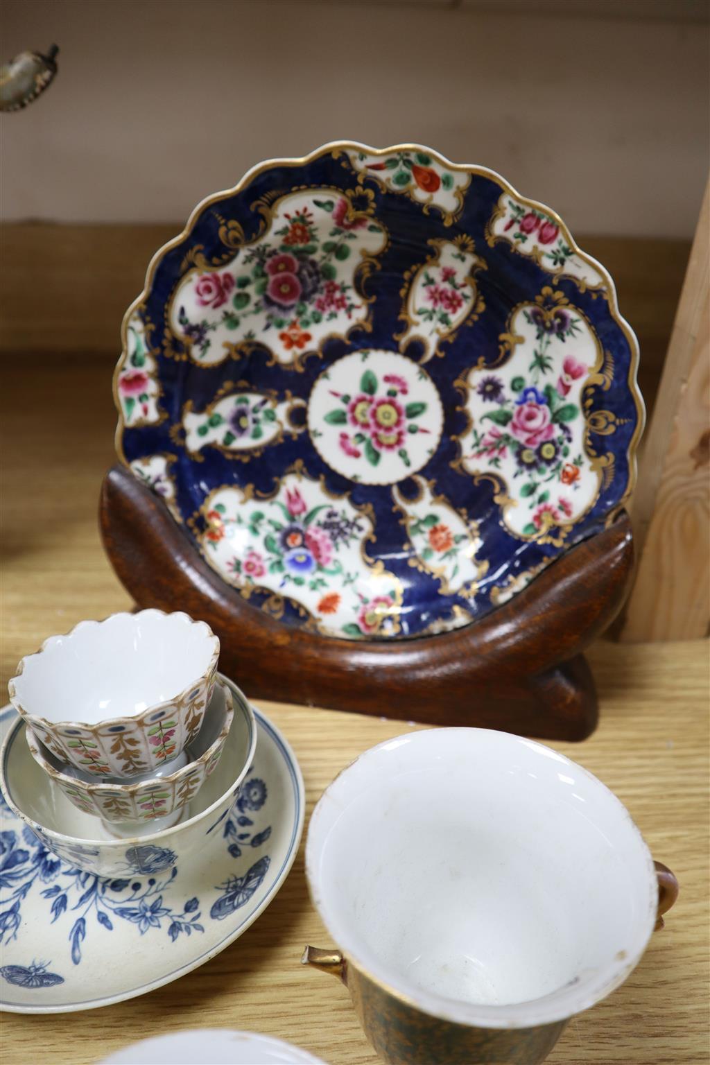 A group of mixed 18th and 19th century English and Continental porcelain, mostly damaged, for restoration